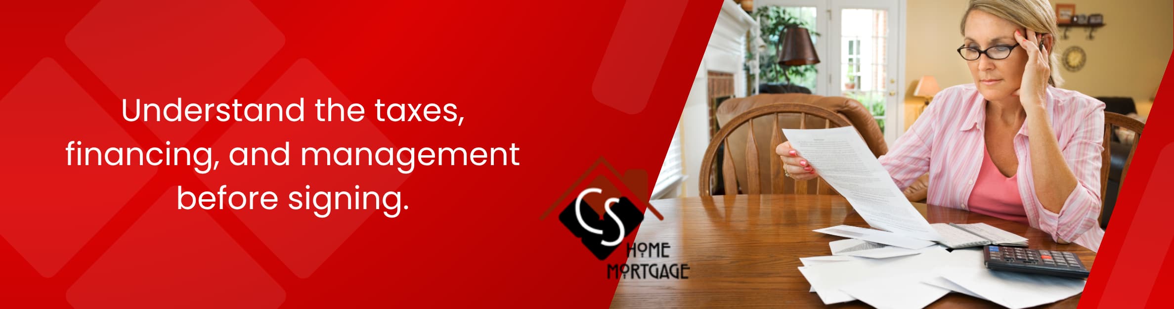 woman reviewing documents