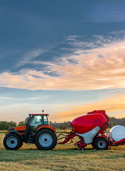 tractor pulling farm equipment