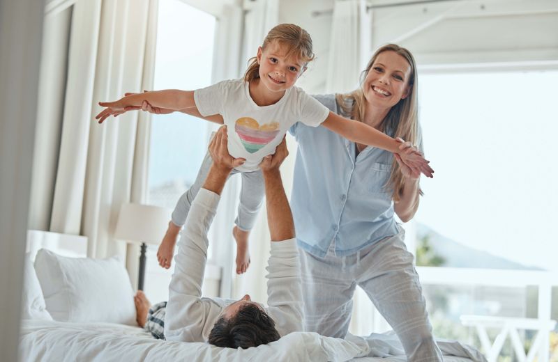 Kids enjoying home