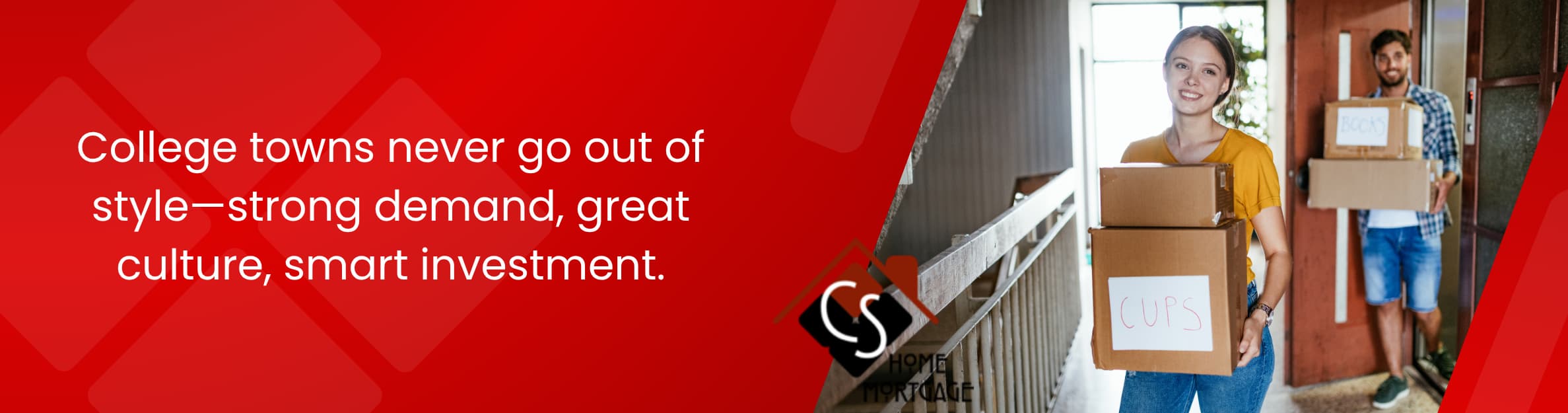 young adults moving in boxes