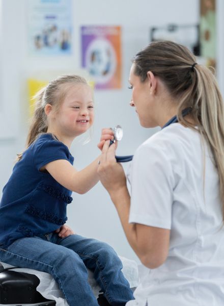 young girl and doctor