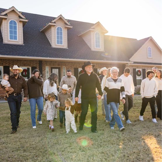 family at family home together
